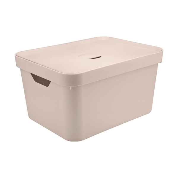 Caixa Organizadora Cube com Tampa Bege Ou 32 L