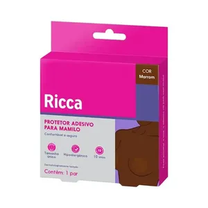 Adesivo Ricca para Mamilos Reutilizável Marrom Adesivo Ricca P/Mamilos Reutilizavel Marrom