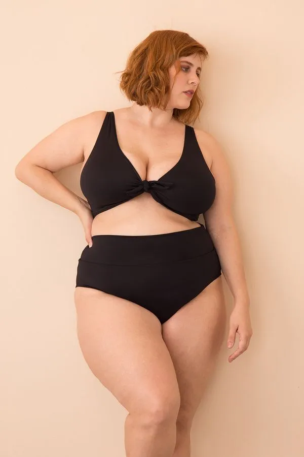 Hot Pants Comfy Plus Size Preto-EXG