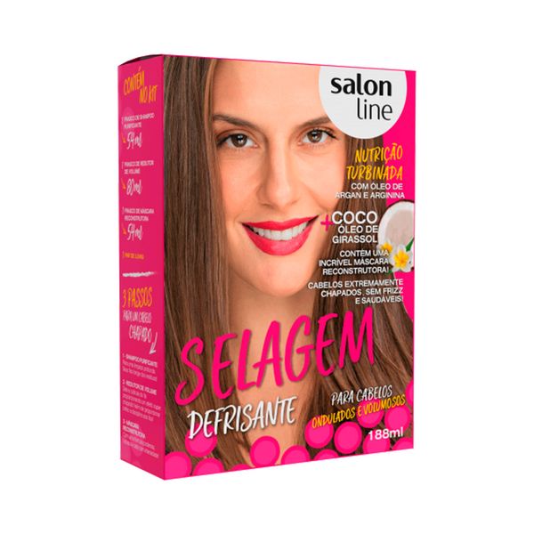 Selagem Defrisante Salon Line 188ml Ondulados Volumosos