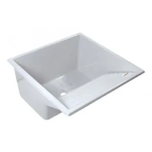Tanque Granitado Simples 45x45 20L Fix em Mármore Sintético Branco Irmãos Corso Tanque Granitado Simples 45x45 20L Fix Mármore Sintético Branco Irmãos Corso