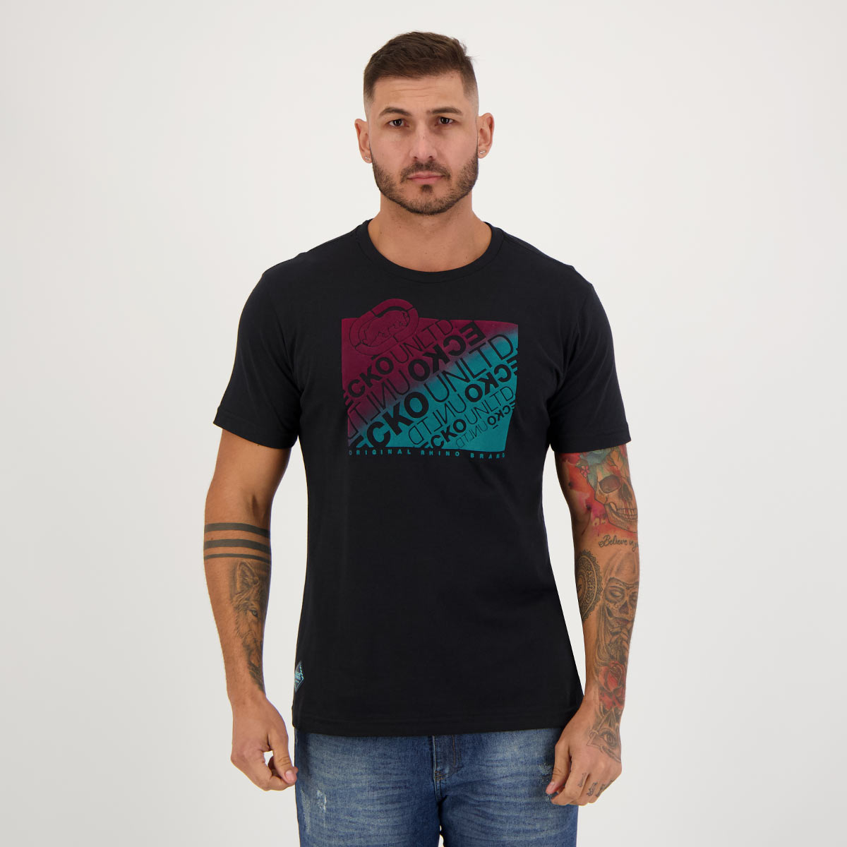 Camiseta Ecko Duo Colors Preta