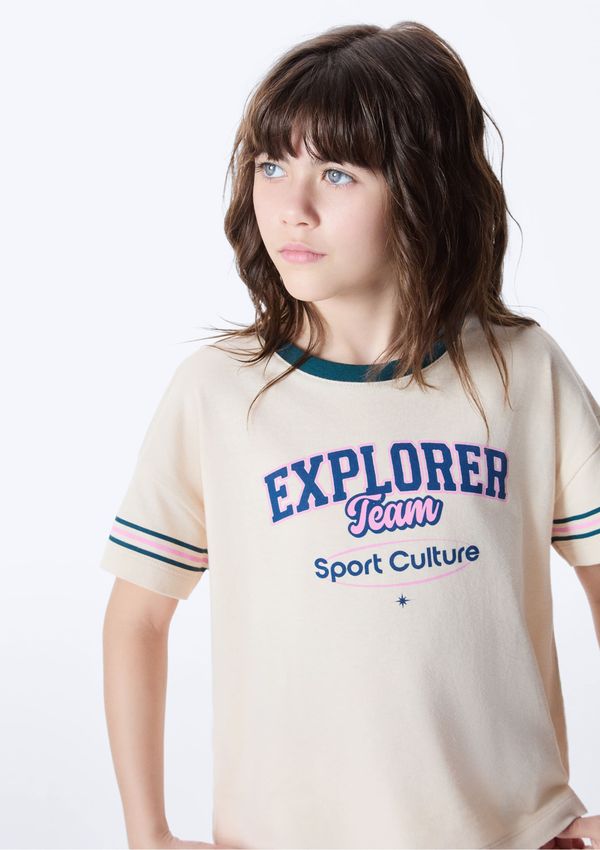 Blusa Infantil Menina Estampa Frontal - Nude 012
