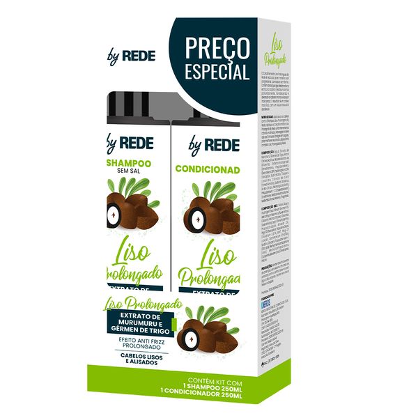 Kit Shampoo + Condicionador By Rede Liso Prolongado 250ml