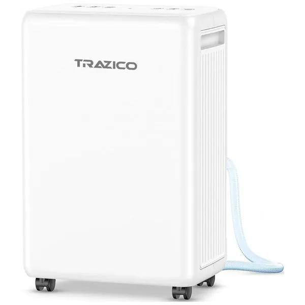 Desumidificador Trazico TZ04 30 pints para até 186 m², drenagem contínua, 3 modos de operação, tanque 1,7 L, 130W, branco