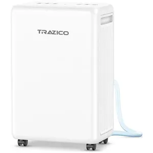 Desumidificador Trazico TZ04 30 pints para até 186 m², drenagem contínua, 3 modos de operação, tanque 1,7 L, 130W, branco