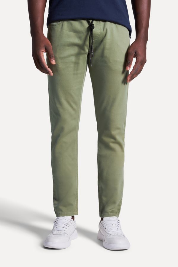 Calca Jeans Jogger Color Militar - 44