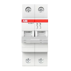 Mini Disjuntor Bipolar 20A SJ200 Curva C ABB Mini Disjuntor Bipolar 20A Curva C 3KA SJ200 ABB