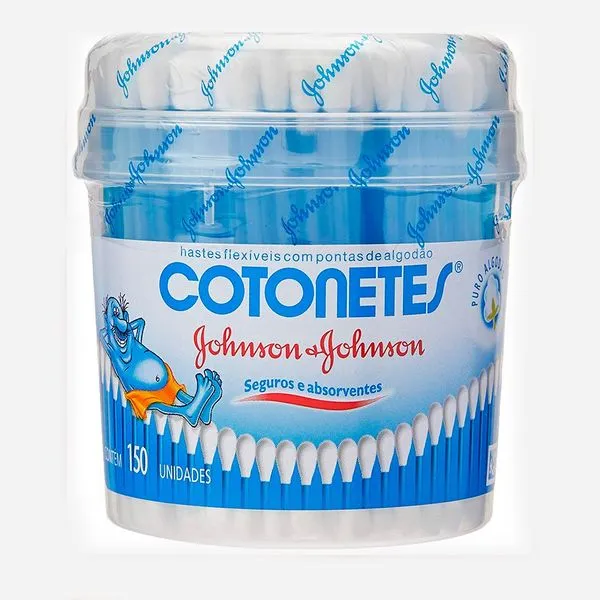 Hastes Flexíveis Johnson & Johnson Cotonetes Pote 150 Unidades