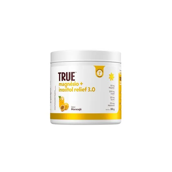 Suplemento Alimentar em Pó True Magnésio+ Inositol Relief 3.0 sabor Maracujá 350g