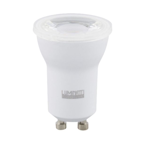 Lâmpada LED Mini Dicroica MR11 GU10 4W Bivolt Luminatti Lâmpada de LED Mini Dicroica MR11 4W GU10 250 Lúmens Luz Amarela