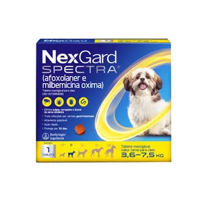NexGard Spectra 3,6kg a 7,5kg: Antipulgas, Carrapatos e Vermífugo 1 tablete