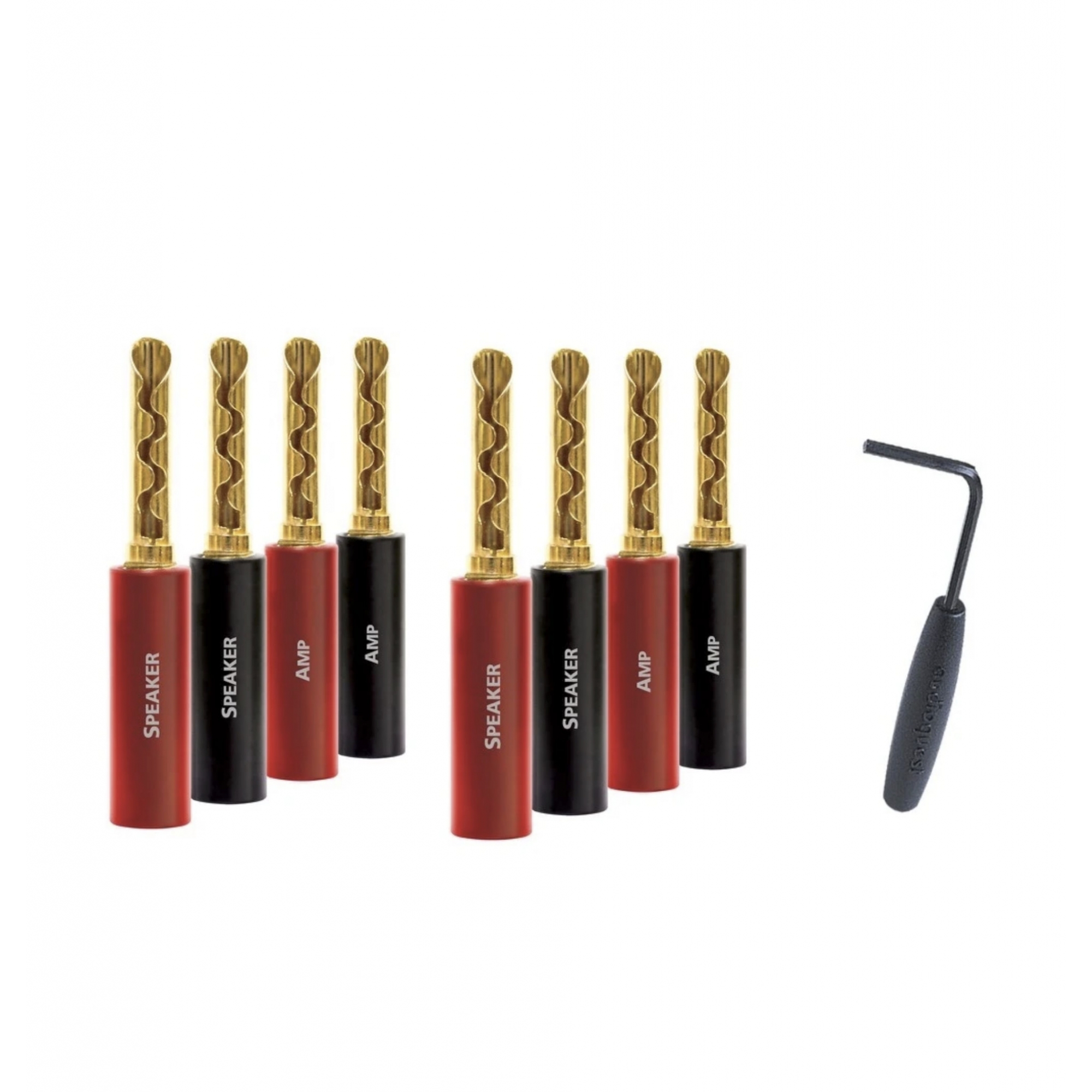 Plug Banana Audioquest SureGrip 100 BFA Gold ( 8 Unidades )