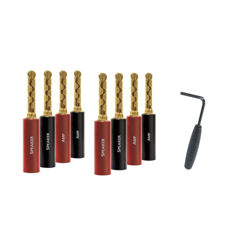 Plug Banana Audioquest SureGrip 100 BFA Gold ( 8 Unidades )