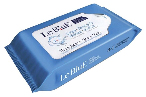 Lenço Demaquilante Le Blue 16 Unidades