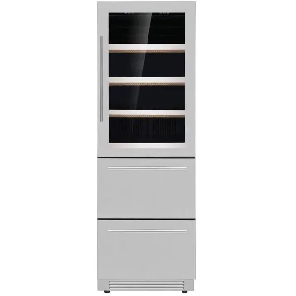 Cervejeira Beer Center Arkton 398L 220V com Gaveta Refrigerada Preto em Aço Inox Cuisinart Beer Center Arkton 398L com Gaveta Refrigerada e Painel Digital Inox Cuisinart