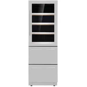 Cervejeira Beer Center Arkton 398L 220V com Gaveta Refrigerada Preto em Aço Inox Cuisinart Beer Center Arkton 398L com Gaveta Refrigerada e Painel Digital Inox Cuisinart