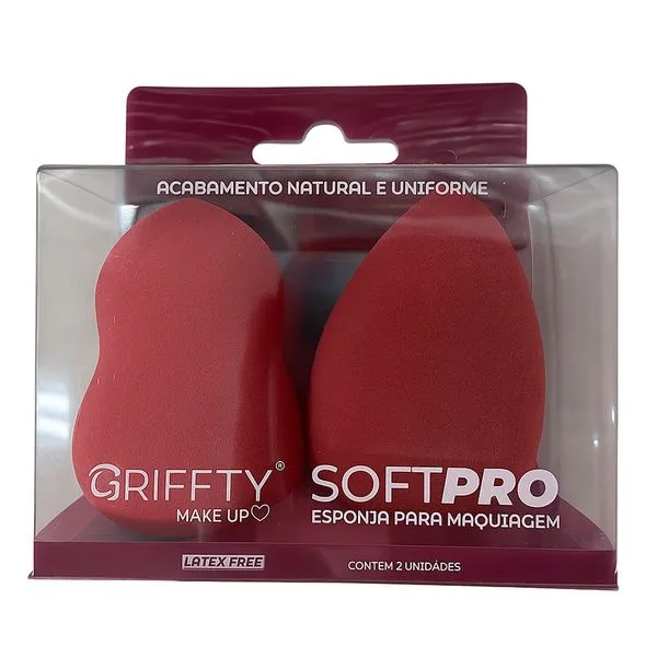Esponja para Maquiagem Griffity Make Up Softpro - 2 Unidades