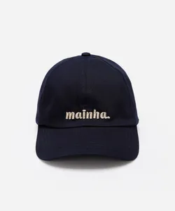 boné aba curva com bordado mainha azul UNICO