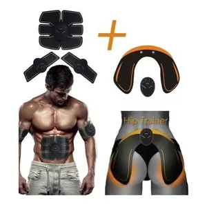 Kit Tonificador Muscular + Estimulador Glúteos Aparelho Emagrecimento Abdomen Biceps Braço 4 Em 1