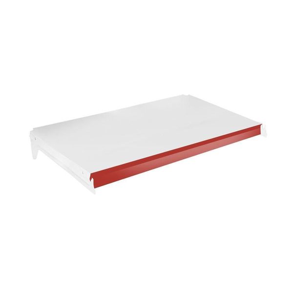 Bandeja Prateleira New Plus 40x73 Ponta para Gôndolas com Porta Etiquetas Vermelho SA Gôndolas Bandeja Prateleira New Plus 40x73 para Gôndolas de Ponta com Porta Etiquetas Vermelho SA Gôndolas