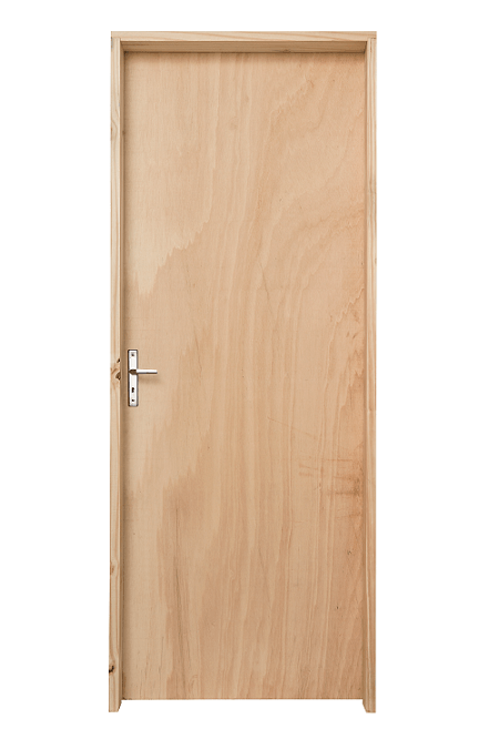 Kit Porta para Pintura 62cm Esquerdo com Batente 12cm Pinus Fechadura Dobradiças e Parafusos Grant