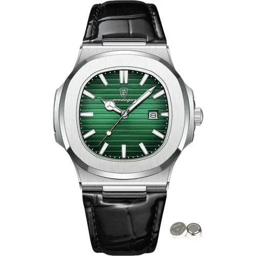 Relógio Masculino Poedagar Preto e Verde SL28 J-BI