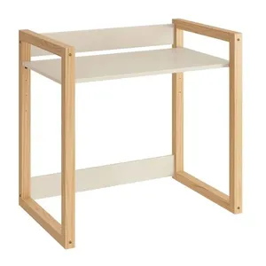 Mesa Escrivaninha Zoe Infantil em Madeira com Tampo em MDF Fosco Bege Areia para Quarto 76x80x51 cm Mesa Escrivaninha Infantil Zoe Areia Fosco - Moveisaqui