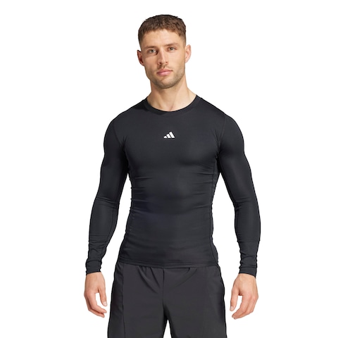 Camiseta Masculina adidas Manga Longa Techfit