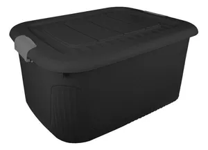 Caixa Organizadora Container 30 Trava/roda Plasnorthon Preto