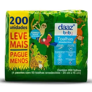 Toalha Umedecida Daaz Baby 200 Unidades