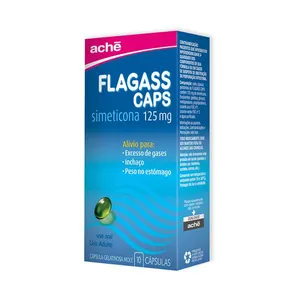 Flagass 125mg 10 Cápsulas Gelatinosas