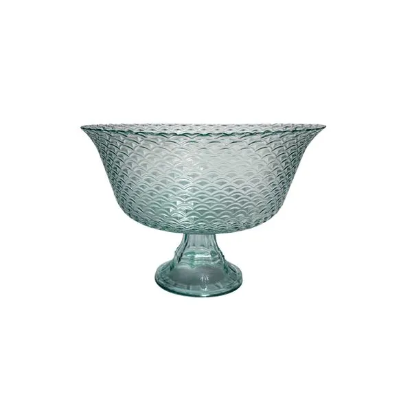 Centro de Mesa com Pé Momentos Multiuso Vidro Natural 2270 - Vitazza