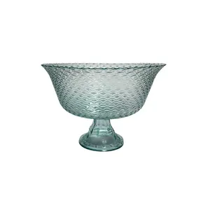 Centro de Mesa com Pé Momentos Multiuso Vidro Natural 2270 - Vitazza