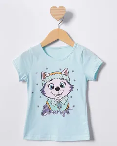 Camiseta Bebê Patrulha Canina Everest Manga Curta Azul 2