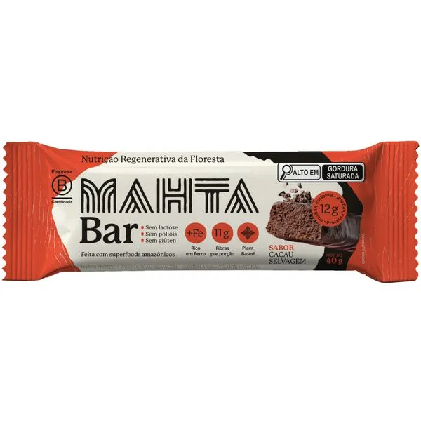 Mahta Bar Cacau Selvagem Mahta 40g