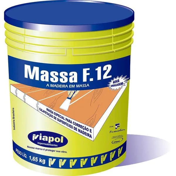 Massa Acrilica F-12 1.65 Kilos Branca - 2291 - FUSECOLOR