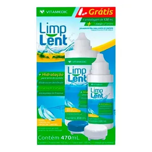 Kit Limp Lent Solução para Lente de Contato 350ml + 120ml + Estojo