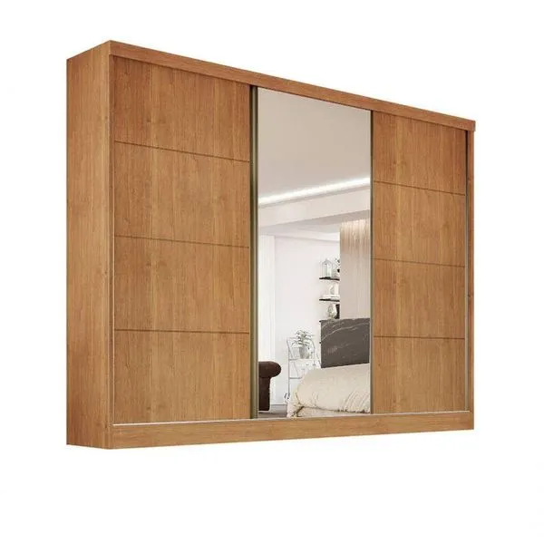 Guarda Roupa 1 Portas Espelhada 6 Gavetas Bergamo Bianchi