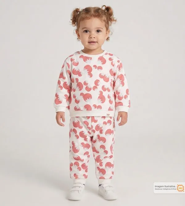 Conjunto Moletom Tomatinhos Cru - 2