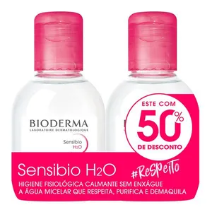 Kit Água Micelar Demaquilante Calmante Bioderma Sensibio H2O 100ml + 100ml