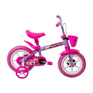 Bicicleta Infantil Aro 12 TK3 com Freio a Tambor e Rodinhas Lilás Track & Bikes Bicicleta Infantil Aro 12 TK3 Freio a Tambor Lilás Track & Bikes