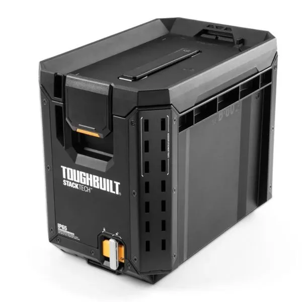 Caixa Organizadora Modular para Ferramentas TB-B1-B-60C Stacktech com Bandeja e Divisórias Toughbuilt Brasil Caixa Organizadora Modular TB-B1-B-60C Stacktech com Bandeja Interna Toughbuilt Brasil