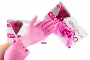 Luva Proced Unigloves 100un M Pink