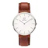 Relógio Feminino Pulseira De Couro New Port Minimalista 40mm
