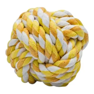 Brinquedo Pet Bola De Corda Savana Amarelo Baunilha (MP)
