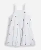 vestido infantil de algodão bordado floral off white 5
