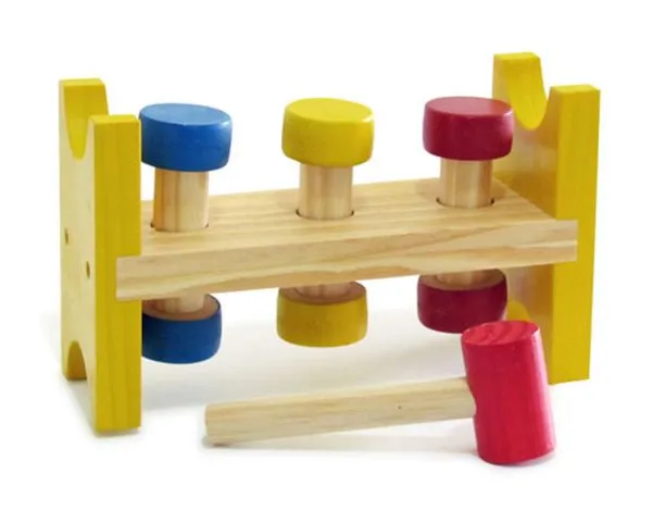 Bate Pinos Baby Candy Color - Wood Toys