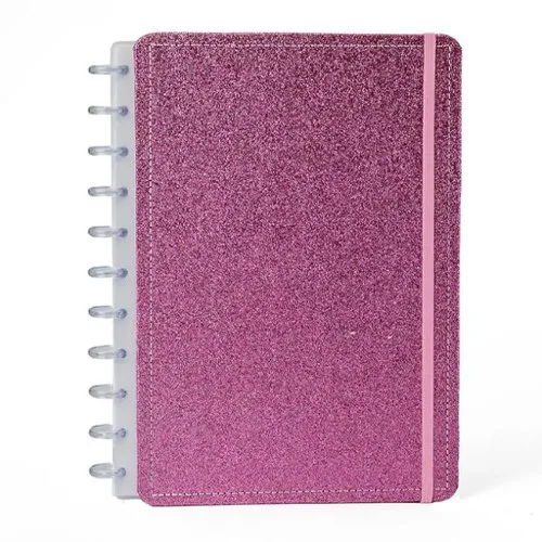 Caderno Diskô Shine Rosa M (MP)