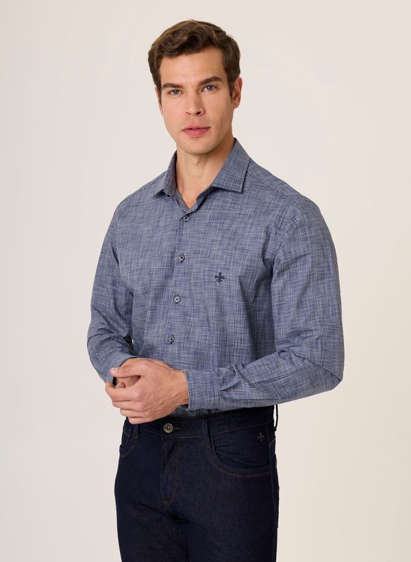 Camisa Slim Fit Space Dyed Dudalina Masculina 4